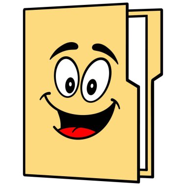 Klasör Mascot-bir ofis klasör maskot bir karikatür Illustration.