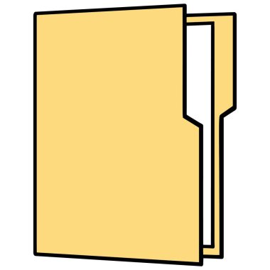 Klasör sembolü-bir Office klasörünün karikatür Illustration.