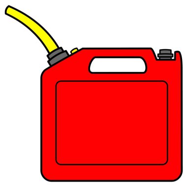 Benzin can-bir benzin olabilir bir karikatür Illustration.