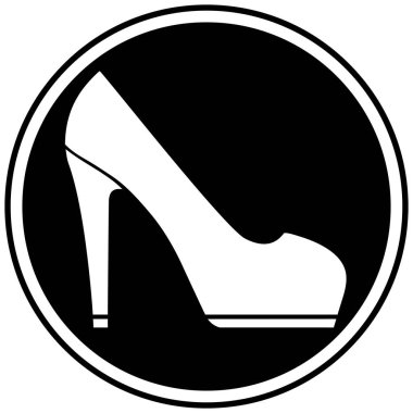 High Heels Icon - Bir kadın Yüksek Topuklu ayakkabı Simgesi bir karikatür illüstrasyon.