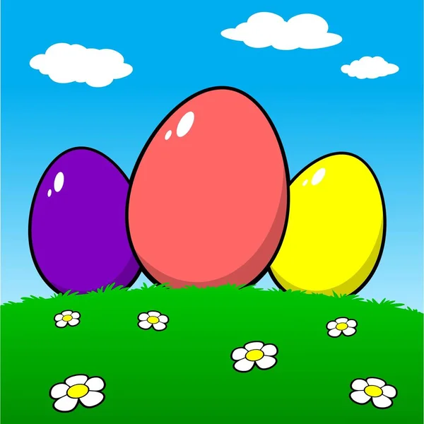 Fête Pâques Inviter Une Illustration Dessin Animé Une Fête Pâques — Image vectorielle