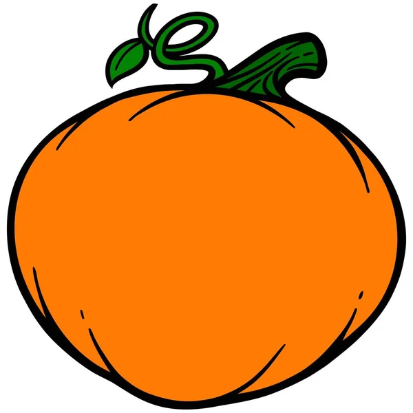 Calabaza Caída Una Ilustración Dibujos Animados Una Calabaza Caída — Vector de stock