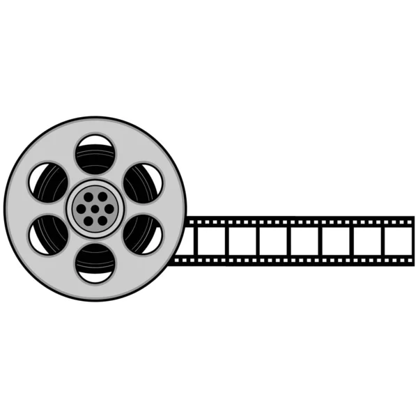 Film Strip and Reel - A cartoon illustration of a Film Strip and