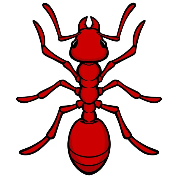 Ohnivé Mravenec Kreslená Ilustrace Ohnivé Mravenčí — Stockový vektor