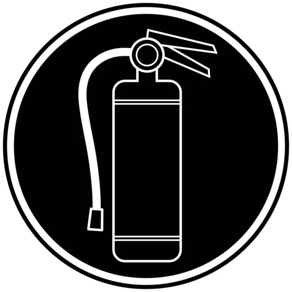 Símbolo Del Extintor Incendios Una Ilustración Dibujos Animados Icono Del — Vector de stock