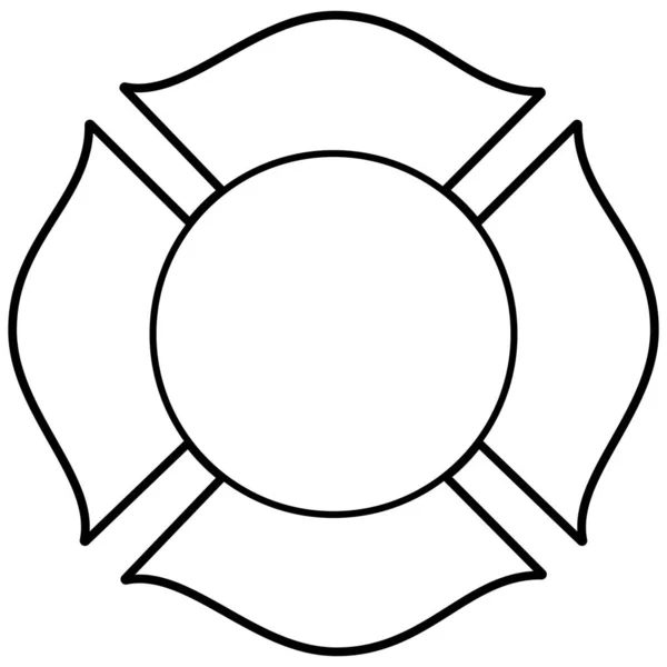 Firefighter Maltese Cross Illustration ภาพการ นของ Firefighter Maltese Cross — ภาพเวกเตอร์สต็อก