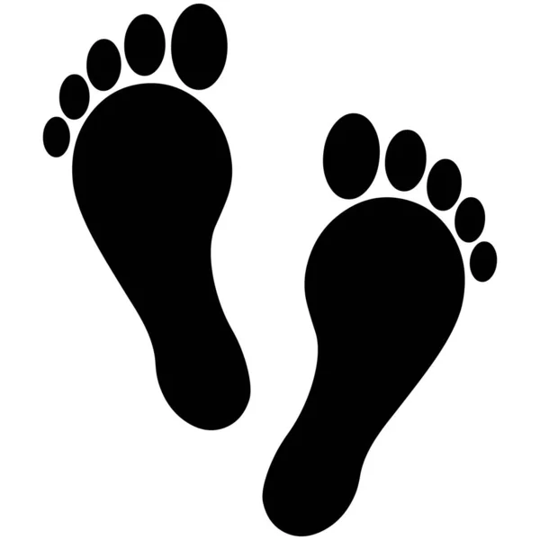 Αποτυπώματα Ποδιών Μια Απεικόνιση Κινουμένων Σχεδίων Μερικών Αποτυπωμάτων Ποδιών — Διανυσματικό Αρχείο