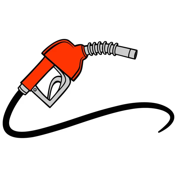 Pompa Del Carburante Cartone Animato Illustrazione Una Pompa Carburante — Vettoriale Stock