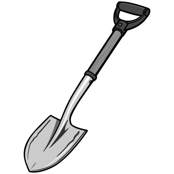 Tuin Shovel Illustration Een Cartoon Illustratie Van Een Tuin Shovel — Stockvector