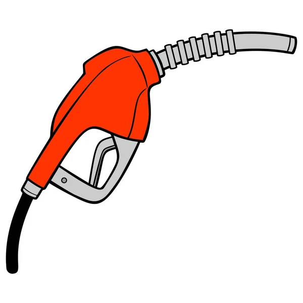 Ugello Benzina Cartone Animato Illustrazione Ugello Benzina — Vettoriale Stock