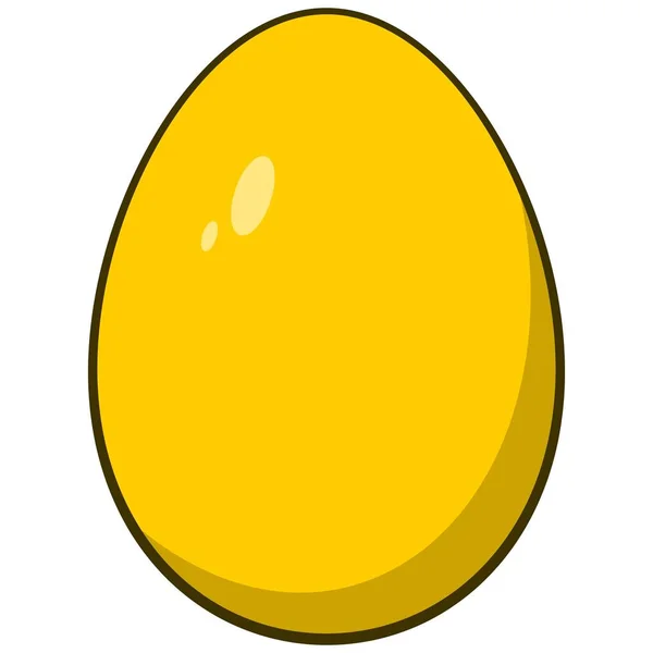 Gold Egg Cartoon Illustration Gold Egg — Stock Vector