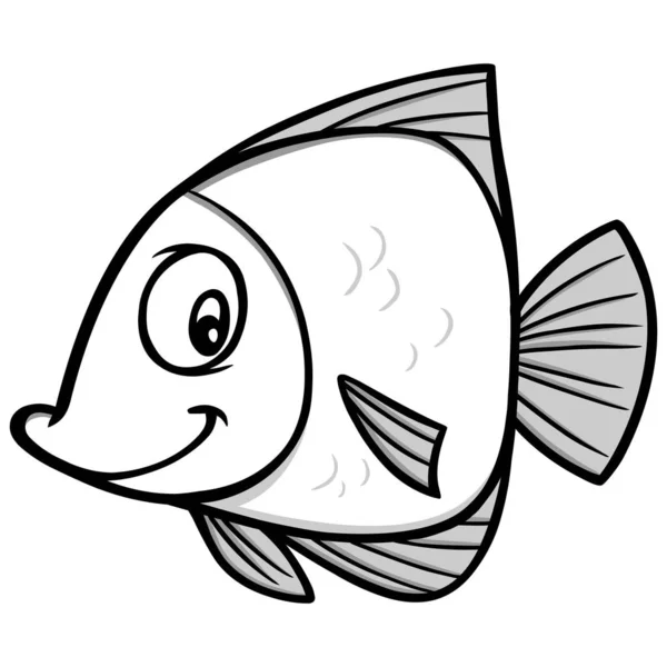 Illustration Poisson Rouge Une Illustration Dessin Animé Poisson Rouge — Image vectorielle