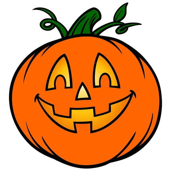 Halloween Pumpkin Ilustracja Kreskówki Halloween Dyni — Wektor stockowy