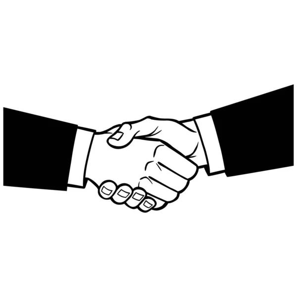 Handshake Illustration Uma Ilustração Desenho Animado Conceito Handshake —  Vetores de Stock