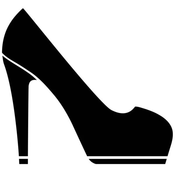 High Heels Silhouette Cartoon Illustration Women High Heels Shoe — Stock Vector