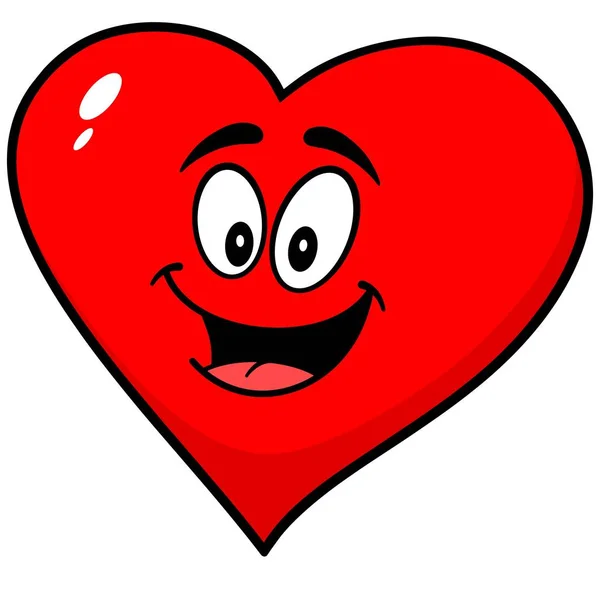 Heart Mascot Cartoon Illustration Heart Mascot — Stock Vector