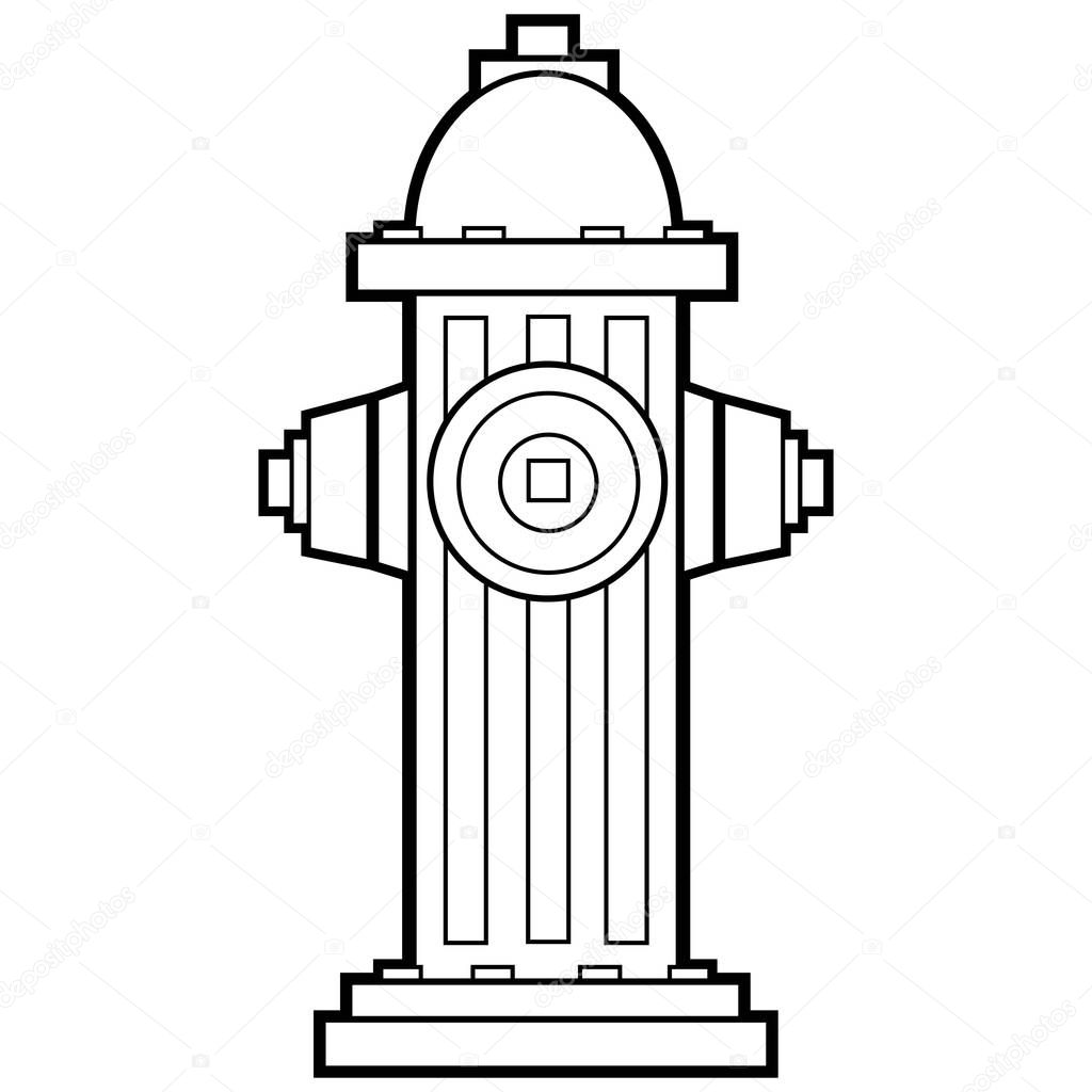 Fire Hydrant Illustration - A cartoon illustration of a Fire Hydrant.