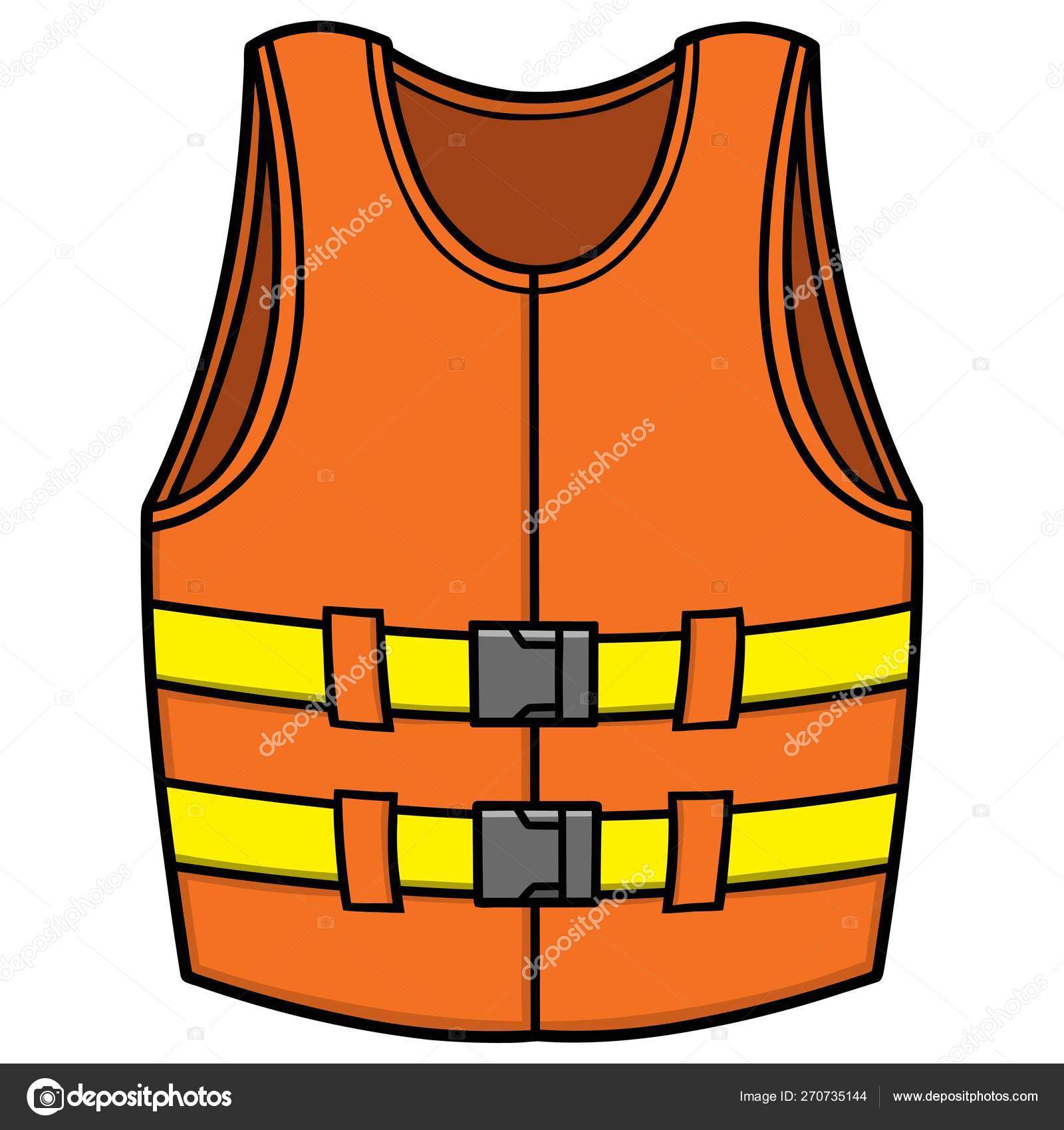 front safe vest cartoon vector illustration 17415042 Vector Art at Vecteezy