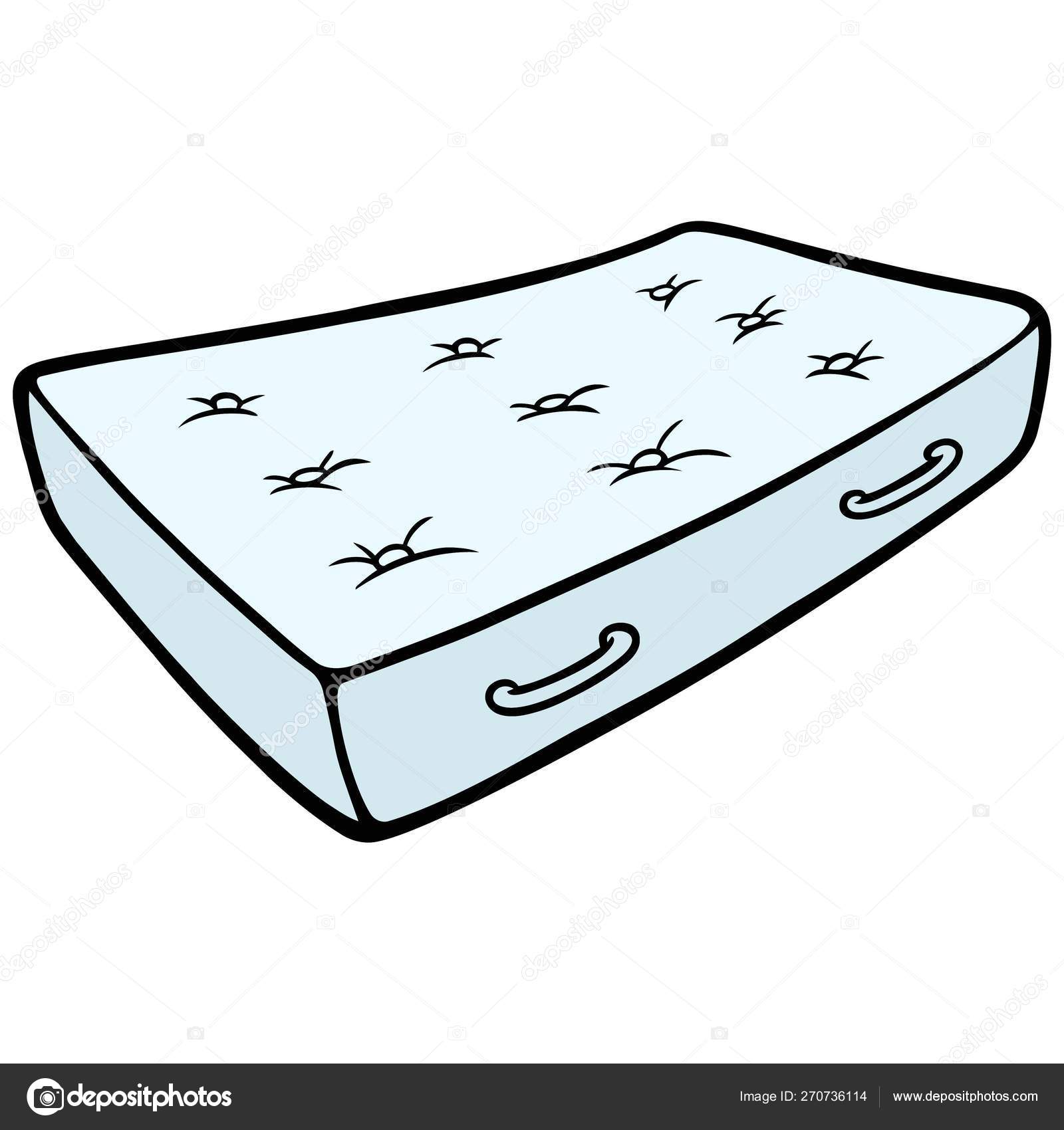 Mattress Cartoon Illustration Mattress Stock Vector Image by