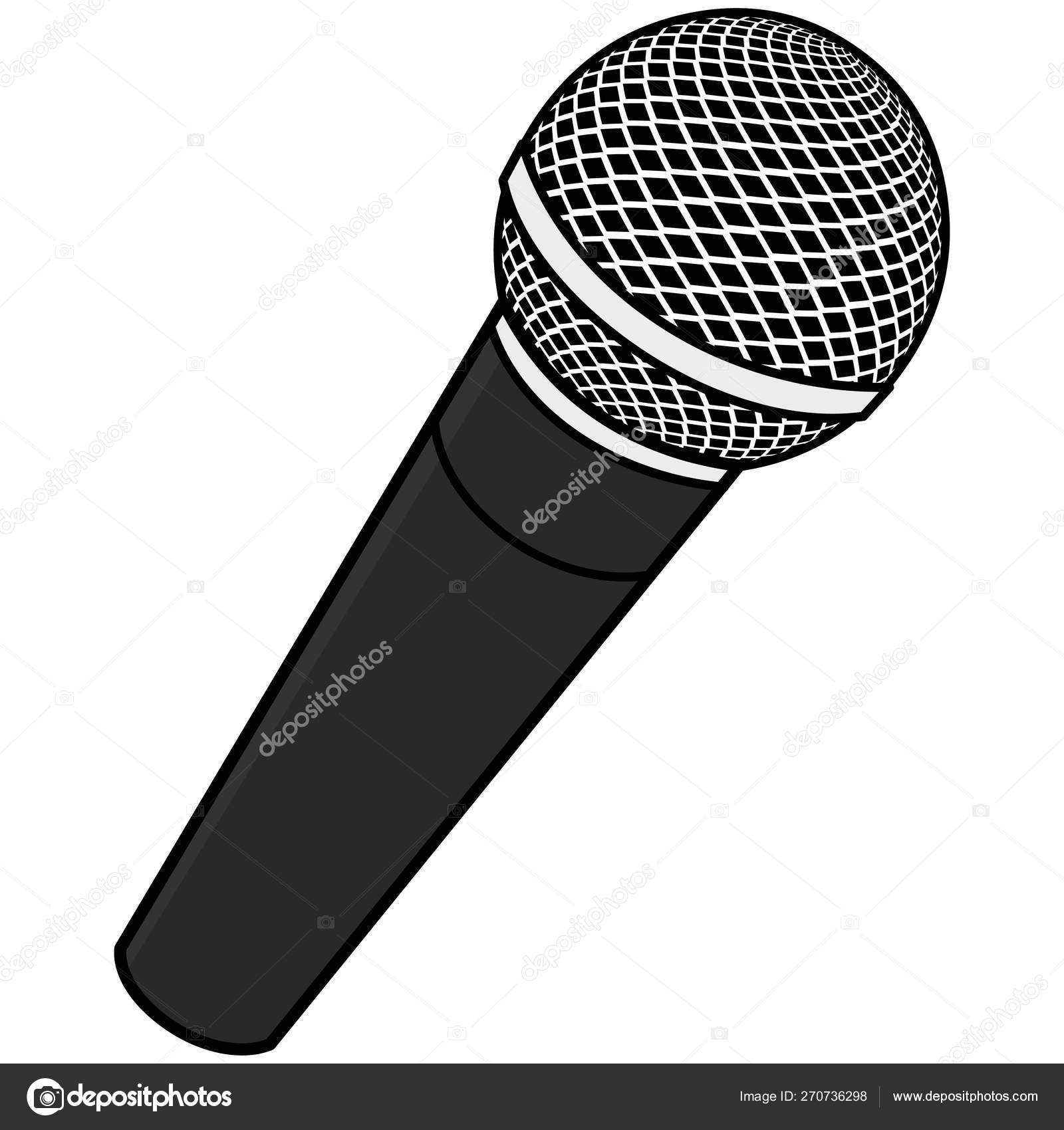 Microphone Cartoon Illustration Microphone Stock Vector Image by  ©larryrains #270736298