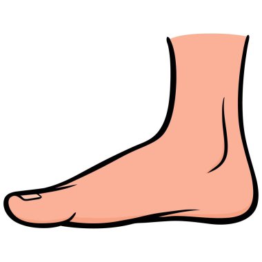 Foot Inside - Ayak Inside bir karikatür illüstrasyon.