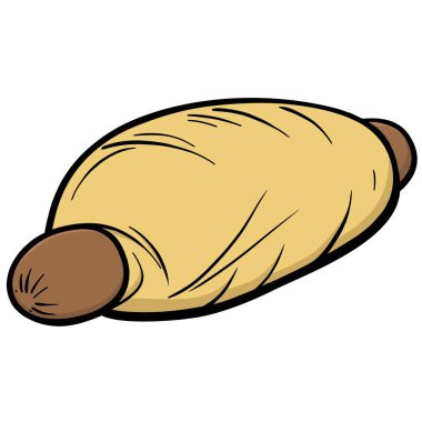 Kolache - Kolache bir karikatür illüstrasyon.