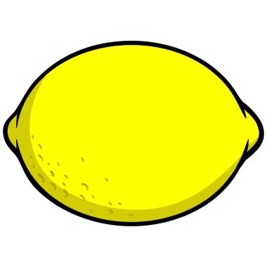 Limon Sembolü - Bir Limon bir karikatür illüstrasyon.