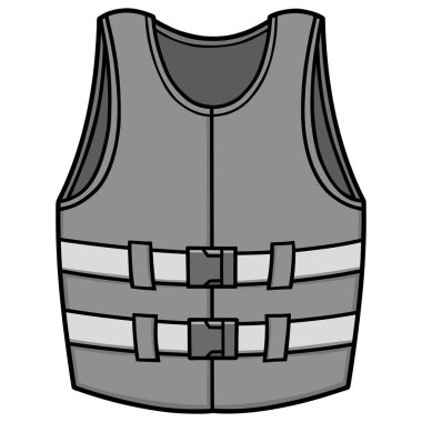 Life Jacket İllüstrasyon - Bir Can Yeleği bir karikatür illüstrasyon.