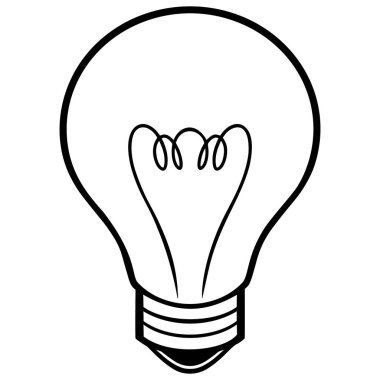 Ampul İllüstrasyon - Bir Ampul bir karikatür illüstrasyon.