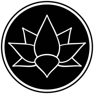Lotus Çiçek Sembolü - Lotus Çiçek Sembolü bir karikatür illüstrasyon.