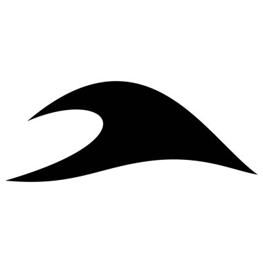 Okyanus Dalga Silueti - Bir Okyanus Dalgası bir karikatür illüstrasyon.