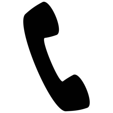 Telefon Silueti - Bir Telefon Silueti bir vektör karikatür illüstrasyon.