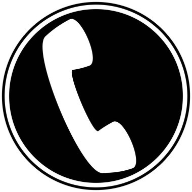 Telefon Simgesi - Telefon Simgesinin vektör karikatür illüstrasyonu.