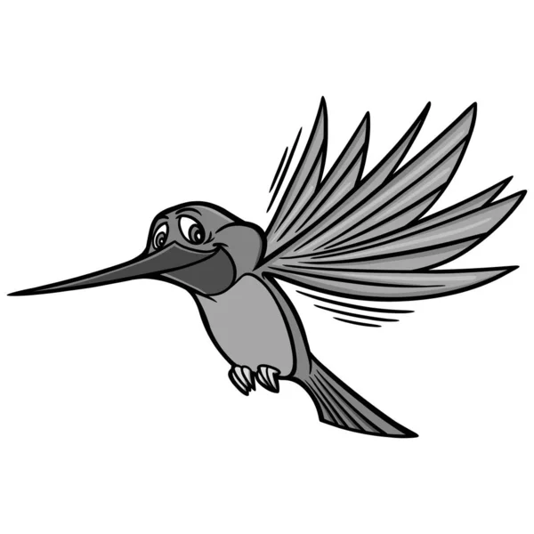 Hummingbird Illusztráció Egy Rajzfilm Illusztrációja Egy Kolibri — Stock Vector