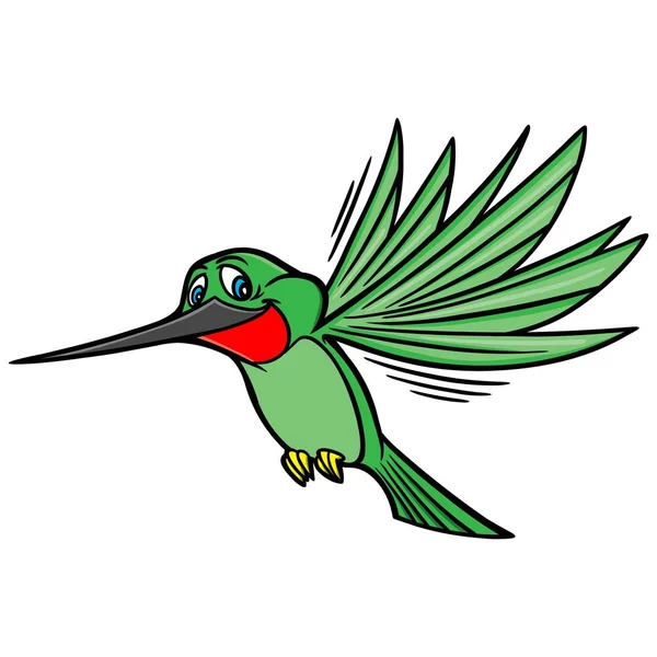 Colibrí Una Ilustración Dibujos Animados Colibrí — Vector de stock