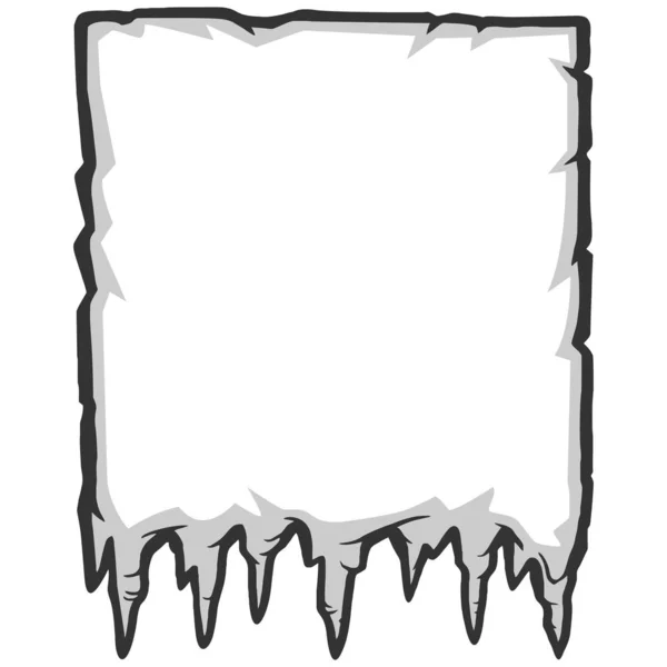 Ice Background Tecknad Illustration Ice Sign — Stock vektor