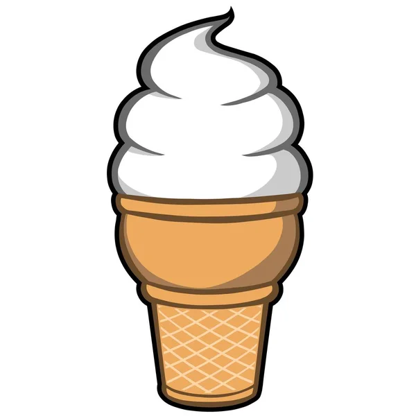Конус Мороженого Карикатура Конус Мороженого — стоковый вектор