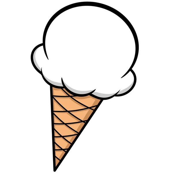 Мороженое Мультяшная Иллюстрация Мороженого Конус — стоковый вектор
