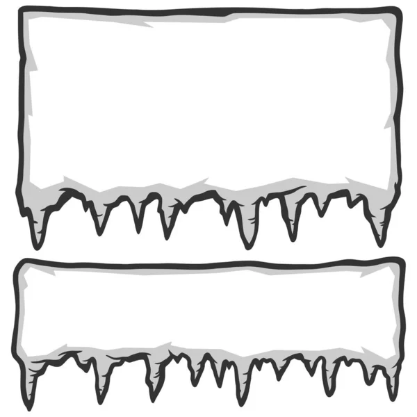 Ice Signs Tecknad Illustration Ett Par Ice Signs — Stock vektor