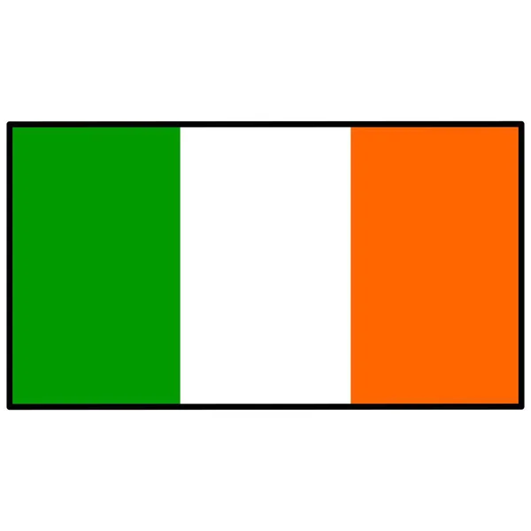 Bandiera Irlandese Illustrazione Del Cartone Animato Una Bandiera Irlandese — Vettoriale Stock