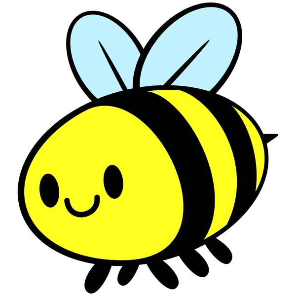 Kawaii Bee Ilustracja Kreskówka Kawaii Bee — Wektor stockowy