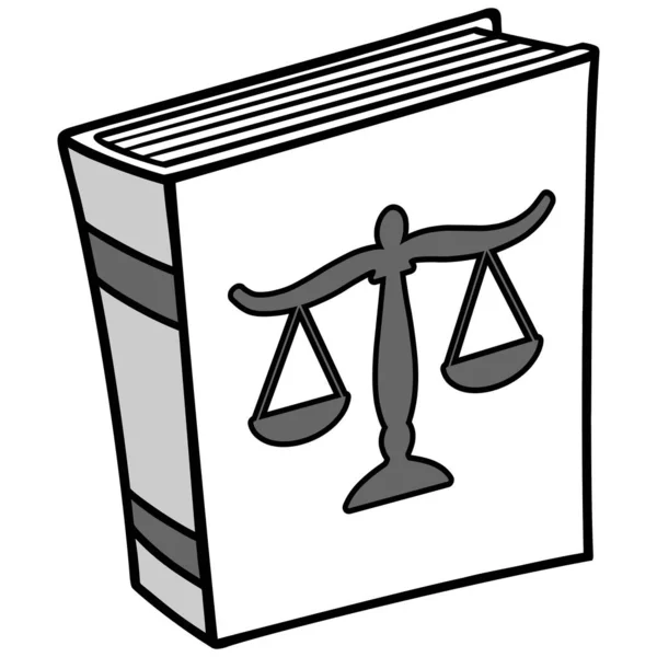Ilustración Del Libro Leyes Una Ilustración Dibujos Animados Libro Leyes — Archivo Imágenes Vectoriales