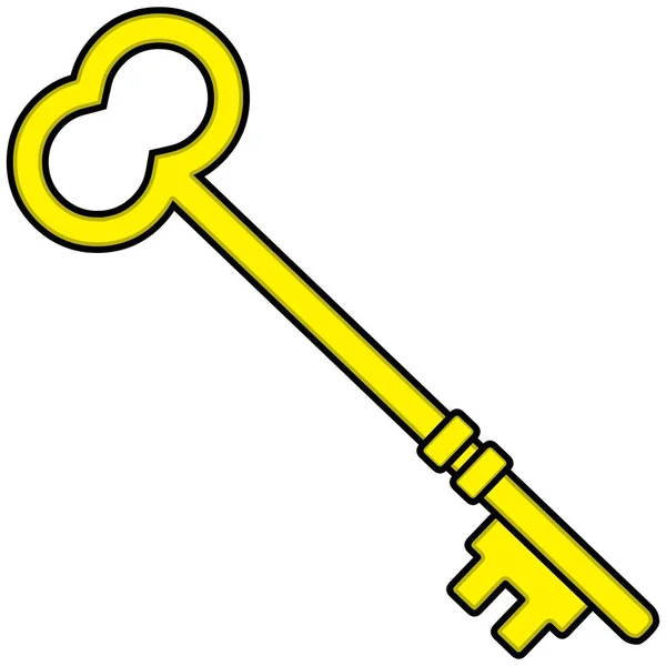 Locksmith Key Cartoon Illustration Locksmith Key — Stock Vector