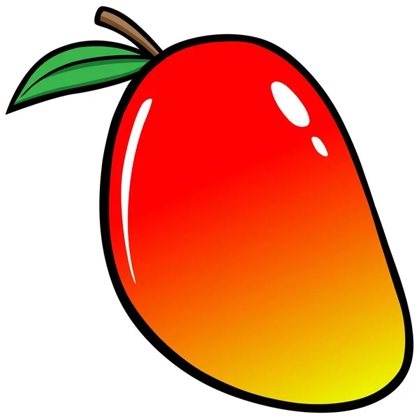 Mango Una Ilustración Dibujos Animados Mango — Archivo Imágenes Vectoriales