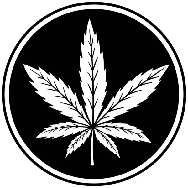 Marijuana Symbol Tecknad Illustration Marijuana Ikon — Stock vektor