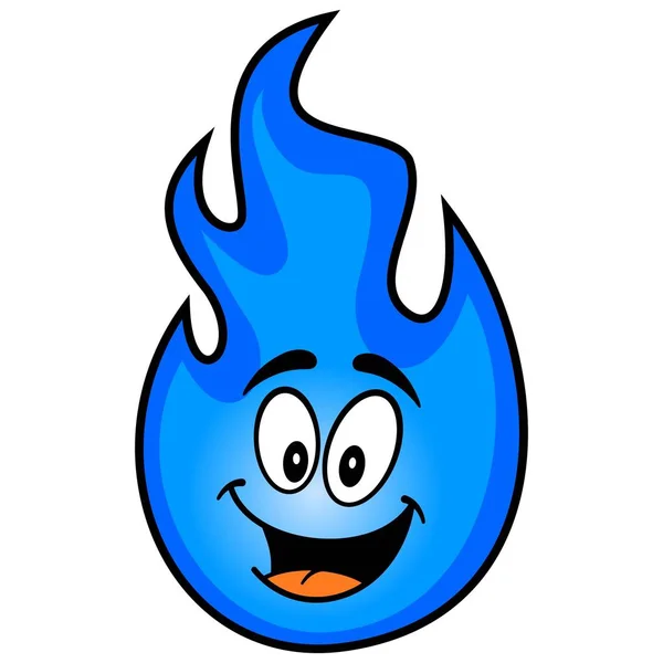 Μασκότ Φυσικού Αερίου Μια Απεικόνιση Καρτούν Μιας Μασκότ Φυσικού Αερίου — Διανυσματικό Αρχείο