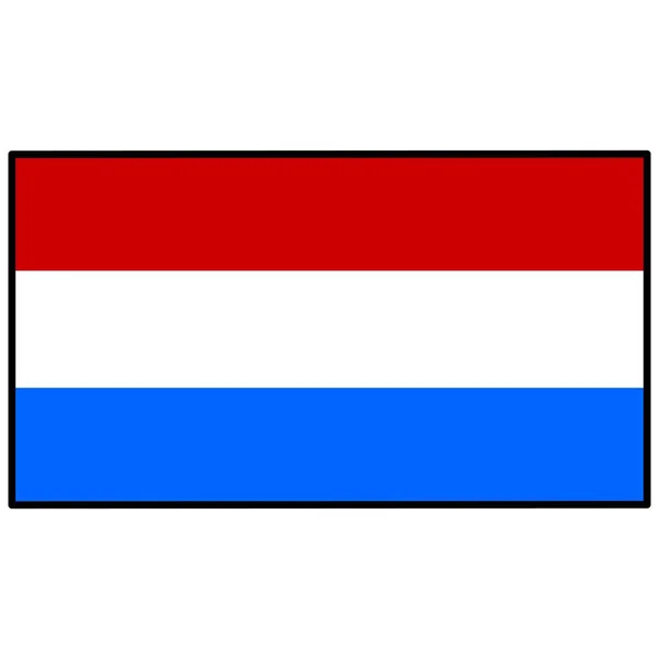 Nizozemská Vlajka Kreslená Ilustrace Nizozemského Praporem — Stockový vektor