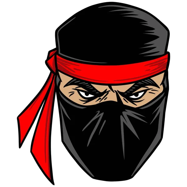 Ninja Eine Cartoon Illustration Eines Ninjas — Stockvektor