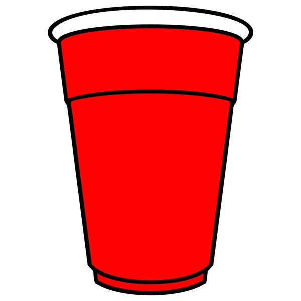 Party Cup Une Illustration Bande Dessinée Une Party Cup — Image vectorielle