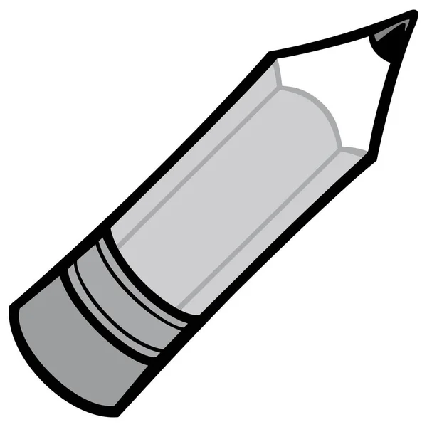 Bleistiftzeichnung Eine Zeichentrickillustration Eines Bleistifts — Stockvektor